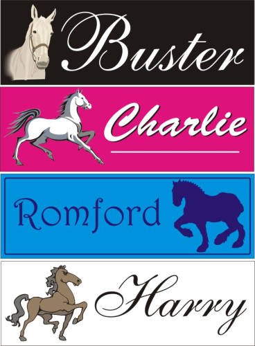 Horse pet name plates
