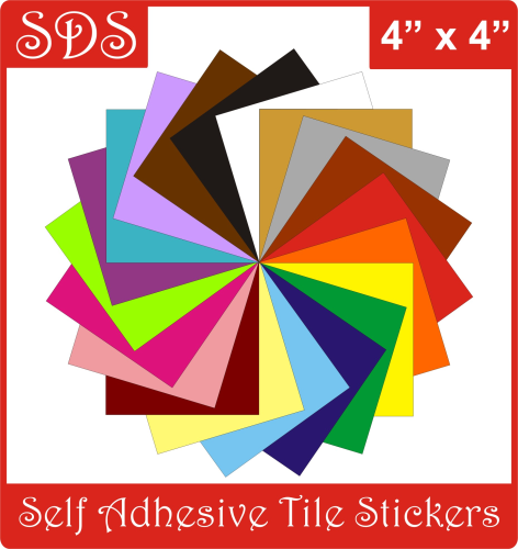 4" x 4" tile stickers, Pack of twenty