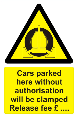 Clamping sign
