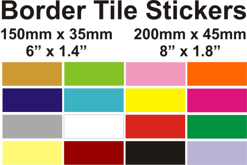 Self adhesive border tile stickers